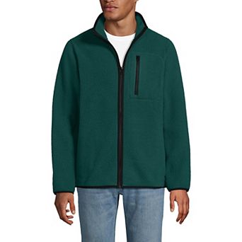 Men's Lands' End Mens Full Zip Sherpa Fleece Jacket