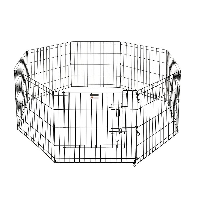 UPC 610708144090 product image for PetMaker Foldable 8-Panel Dog Playpen, Black | upcitemdb.com