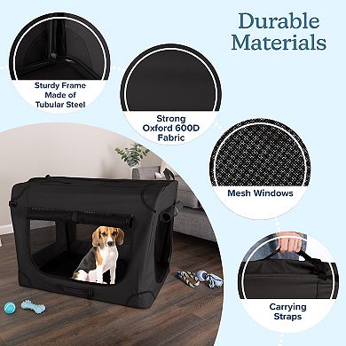 PetMaker Collapsible Dog Crate with Divider Panels