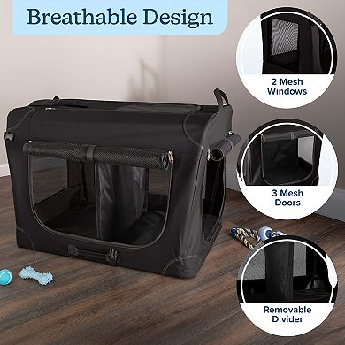 PetMaker Collapsible Dog Crate with Divider Panels