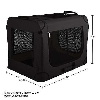 PetMaker Collapsible Dog Crate with Divider Panels