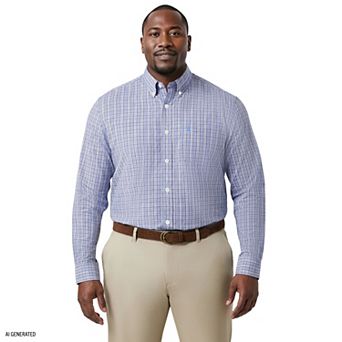 Big & Tall IZOD Performance Long Sleeve Button Down Shirt