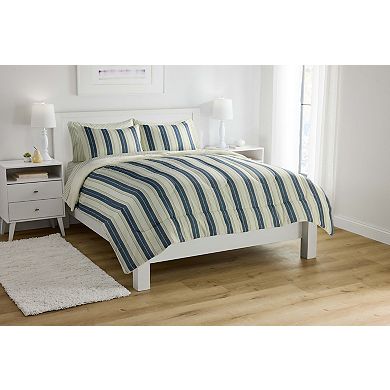 The Big One® Clark Stripe Plush Reversible Comforter Set with Sheets