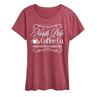 Women's North Pole Coffee Co. Christmas Graphic Tee