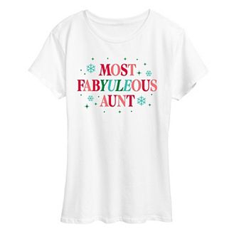 Women's Most FabYULEous Aunt Christmas Graphic Tee