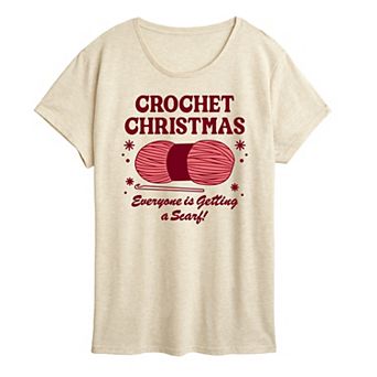 Women's Women's Crochet Christmas Graphic Tee