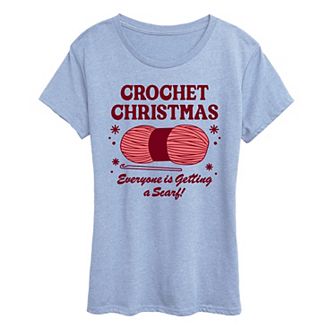 Women's Women's Crochet Christmas Graphic Tee