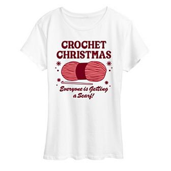 Women's Women's Crochet Christmas Graphic Tee