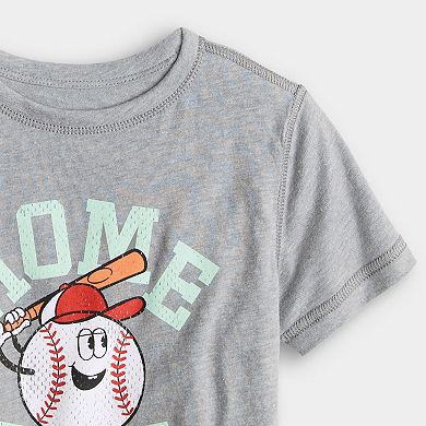 Toddler & Boys 4-12 Jumping Beans® Adaptive Sensory Home Run Short Sleeve Graphic Tee