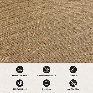 World Rug Gallery Herringbone Stripe Rug