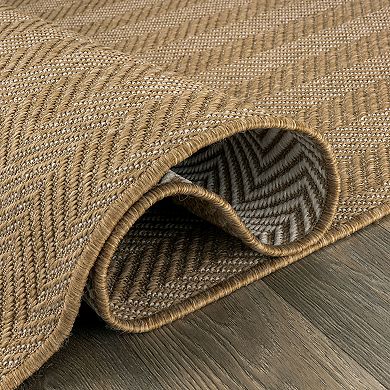 World Rug Gallery Herringbone Stripe Rug