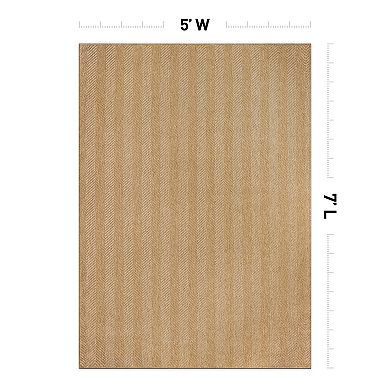 World Rug Gallery Herringbone Stripe Rug