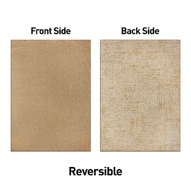 World Rug Gallery Distressed Frame Rug