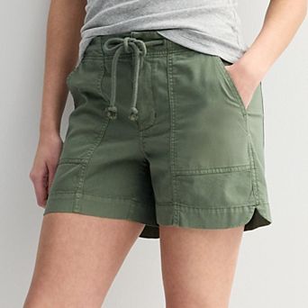 Petite Sonoma Goods For Life® Mid Rise Utility Shorts