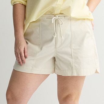 Plus Size Sonoma Goods For Life® Mid Rise Utility Shorts