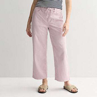 Petite Sonoma Goods For Life® High Rise Wide Leg Ankle Pants