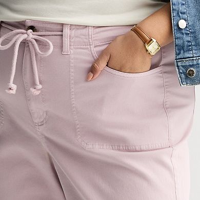 Plus Size Sonoma Goods For Life® High Rise Wide Leg Ankle Pants