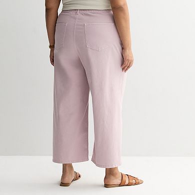 Plus Size Sonoma Goods For Life® High Rise Wide Leg Ankle Pants