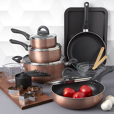 Basic Essentials 29-pc. Aluminum Cookware Set with Baking Bonuses
