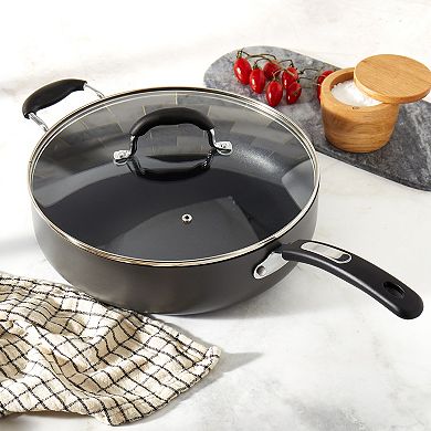 Denmark Tools for Cooks 6 qt. Nonstick Hard-Anodized Aluminum Jumbo Cooker Sauté Pan