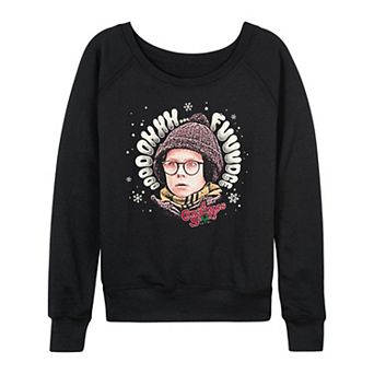 Women's A Christmas Story Oooh Fudge French Terry Long Sleeve Graphic Tee