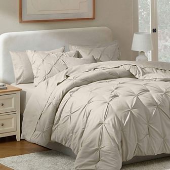 Nestl Pintuck Comforter Set Bed in a Bag with Down Alternative Pillow