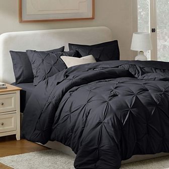 Nestl Pintuck Comforter Set Bed in a Bag with Down Alternative Pillow