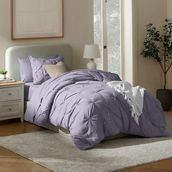 Nestl Pintuck Comforter Set Bed in a Bag with Down Alternative Pillow