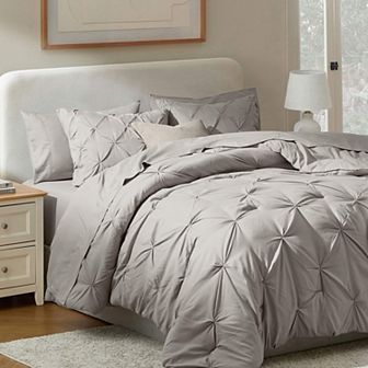 Nestl Pintuck Comforter Set Bed in a Bag with Down Alternative Pillow