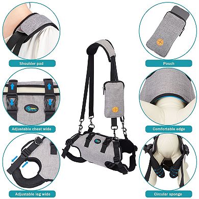 Upgraded Dog Lift Harness Adjustable Pet Sling Bag Assist Aged Disabled Dogs
