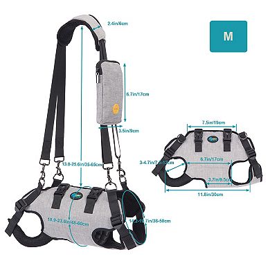 Upgraded Dog Lift Harness Adjustable Pet Sling Bag Assist Aged Disabled Dogs