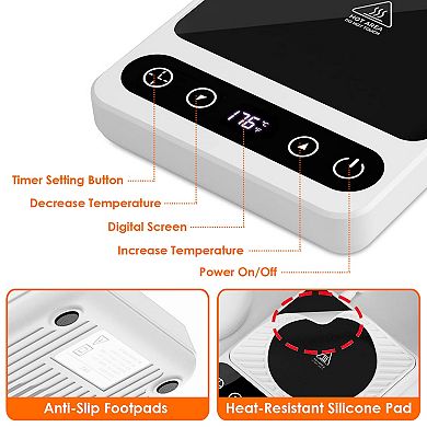 Desktop Electric Mug Warmer with 6 Temperature Levels & Auto Shut-Off Timer