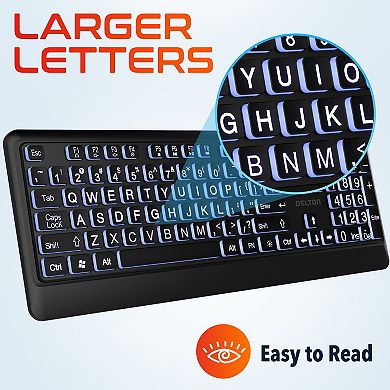 Delton KB20 Big Button Computer Keyboard and Mouse Combo