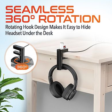Delton HS7 Headset Holder and USB Charging Stand