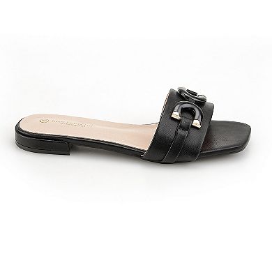 Henry Ferrera Charmin Lady Buckle Women's Low Heel Sandals