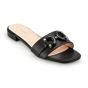 Henry Ferrera Charmin Lady Buckle Women's Low Heel Sandals