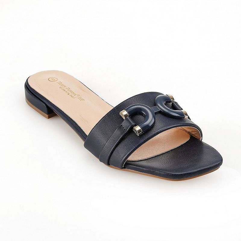 Henry Ferrera Charmin Lady Buckle Women's Low Heel Sandals,