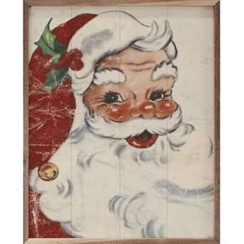 Kendrick Home Rosy Cheeks Santa Wall Art