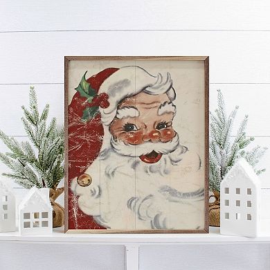 Kendrick Home Rosy Cheeks Santa Wall Art