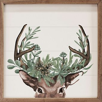 Kendrick Home Watercolor Deer Wall Art