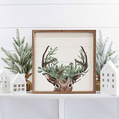 Kendrick Home Watercolor Deer Wall Art