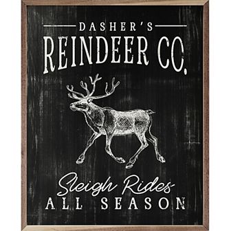 Kendrick Home Dasher Reindeer Company Wall Art
