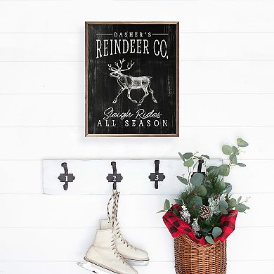 Kendrick Home Dasher Reindeer Company Wall Art