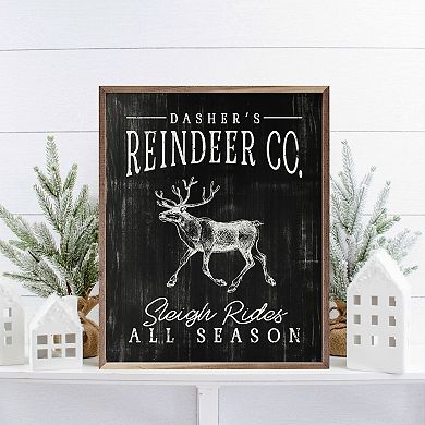 Kendrick Home Dasher Reindeer Company Wall Art