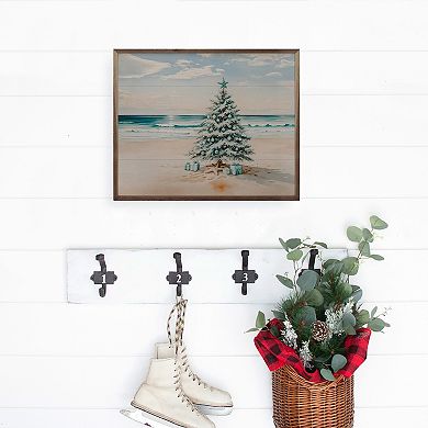 Kendrick Home Beach Holiday Tree Wall Art