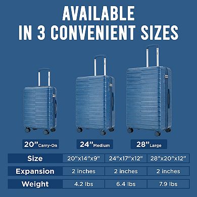IZOD Lightweight Expandable 3-pc. ABS Spinner Luggage Set
