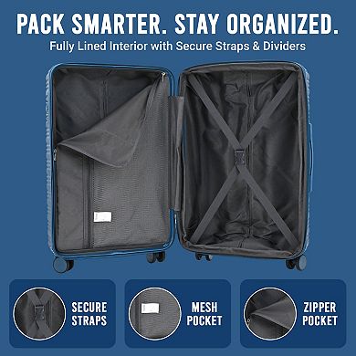 IZOD Lightweight Expandable 3-pc. ABS Spinner Luggage Set