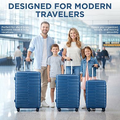IZOD Lightweight Expandable 3-pc. ABS Spinner Luggage Set