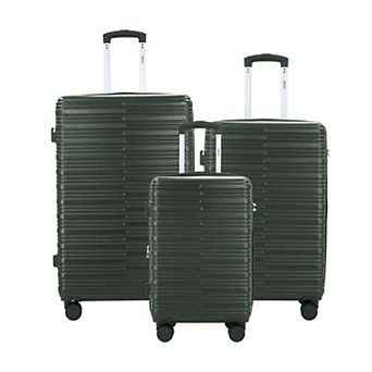 IZOD Lightweight Expandable 3 pc ABS Spinner Luggage Set
