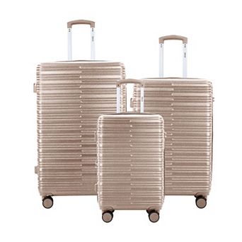 IZOD Lightweight Expandable 3 pc ABS Spinner Luggage Set